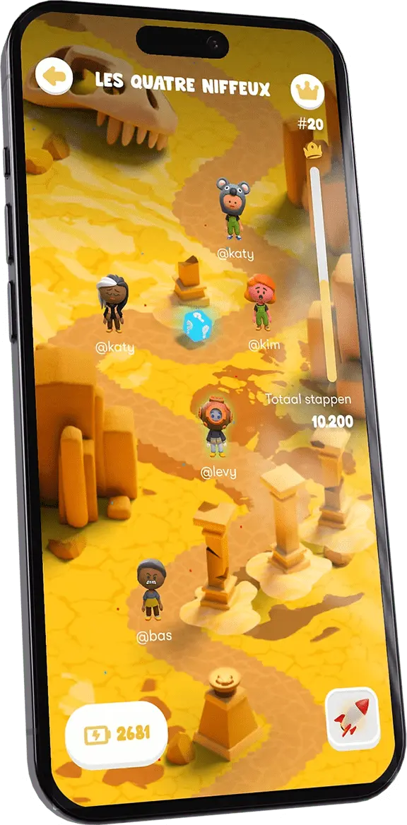 Een race in de Lawa-app